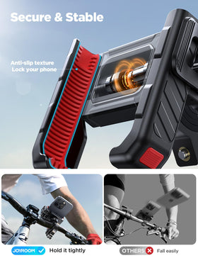 JOYROOM side view showing half-enclosure design keeps camera and buttons free