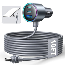 JOYROOM front view of adapter showing compact housing and ports for reliable power