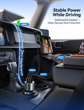 JOYROOM adapter connector and vehicle plug illustrating easy plug-and-play use