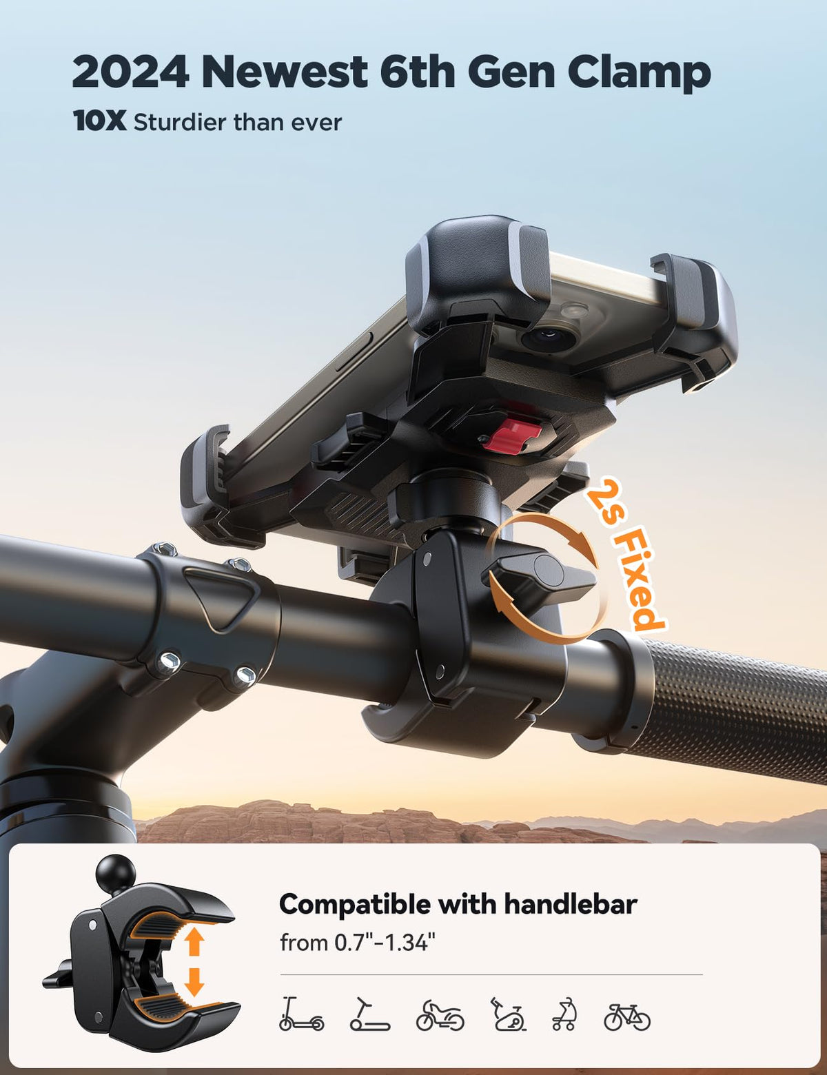 JOYROOM mounted with phone landscape for navigation showing clear view benefit