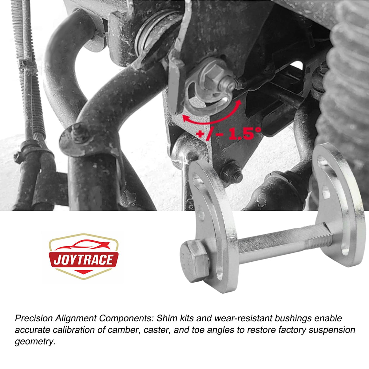 joytrace cam bolt closeup highlighting precision machining and hardened steel for strength