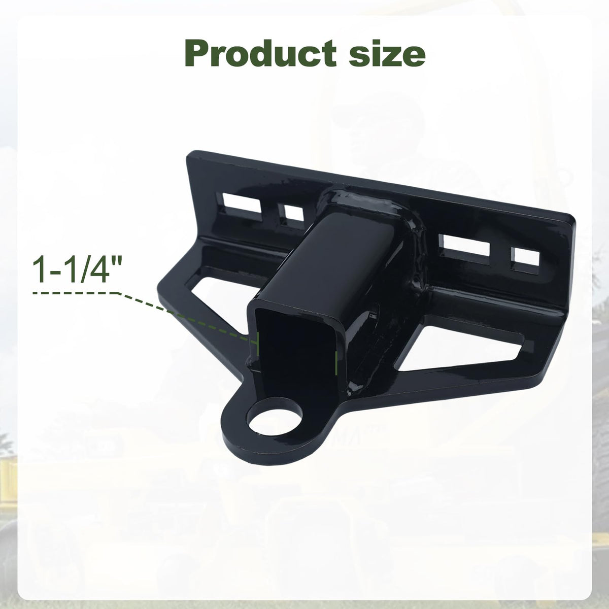 joytrace mower scale comparison showing compact mount and preserved clearance