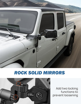 JOYTUTUS action camera mounted on mirror bracket showing secure accessory mount