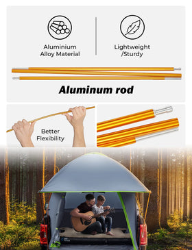 JOYTUTUS six aluminum poles and carry bag illustrating lightweight durable frame