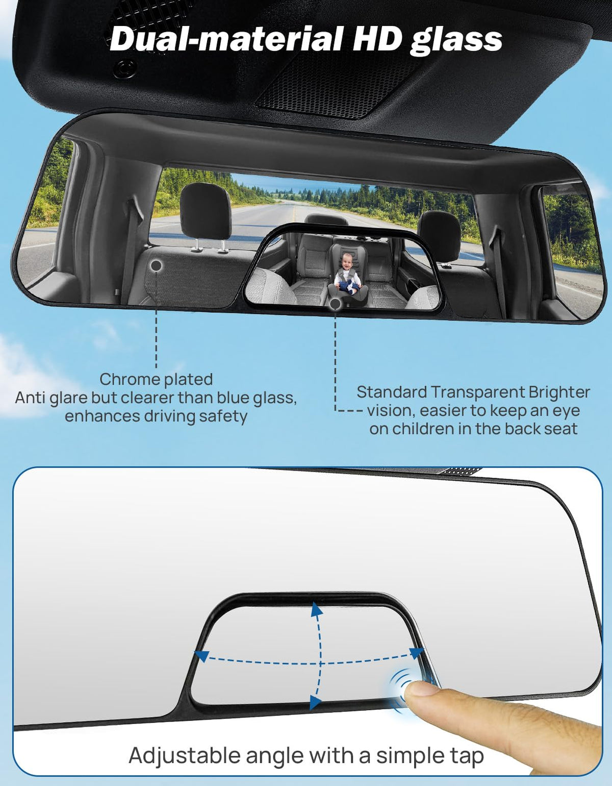 JOYTUTUS integrated baby mirror focused on rear-seat monitoring benefit