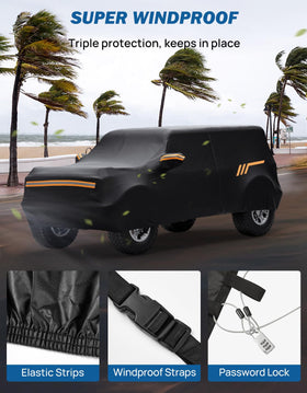 JOYTUTUS reinforced wheel buckles and belly band securing cover in wind
