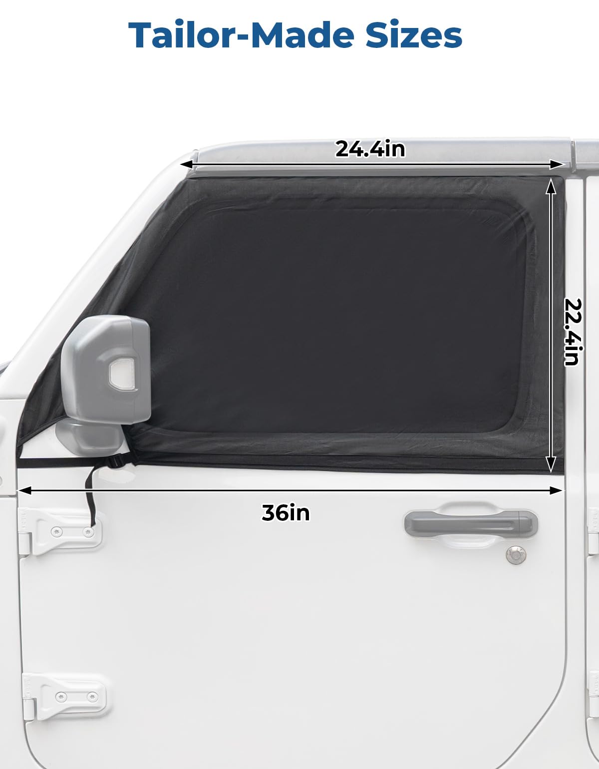 JOYTUTUS camping lifestyle window in use providing privacy and sun relief