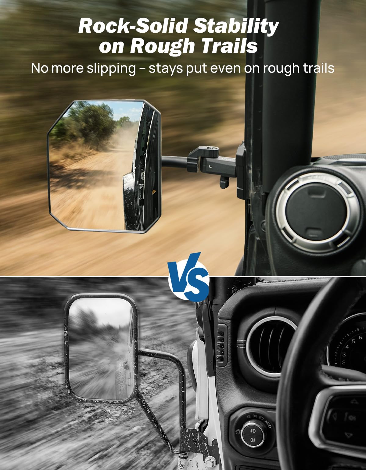 JOYTUTUS clamp and iron bracket on windshield frame for solid hold
