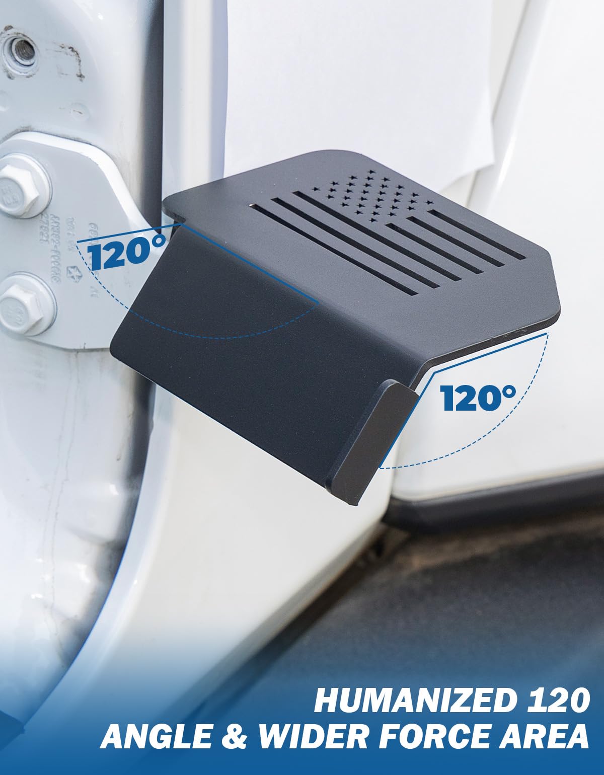 JOYTUTUS hinge mount closeup with screws for secure no‑drill installation
