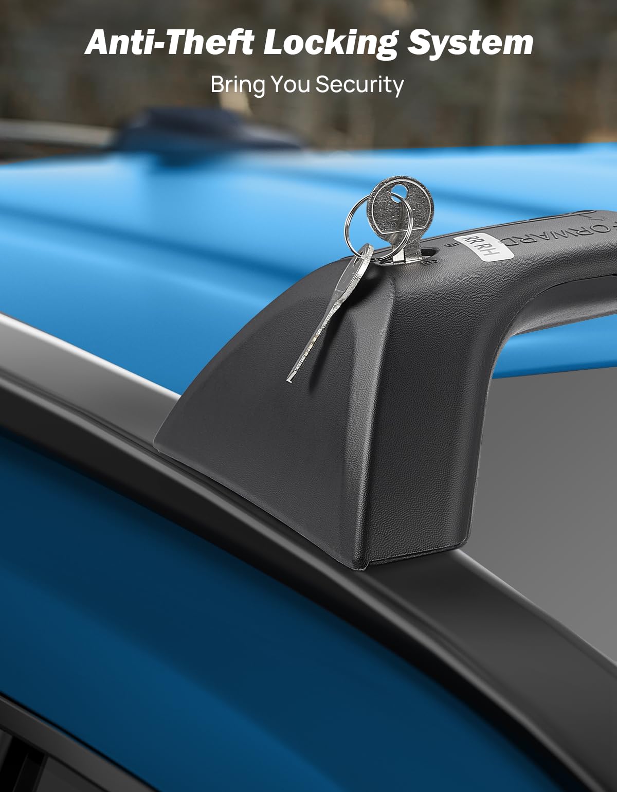 JOYTUTUS close-up of anti-theft lock and bolt for secure mounting