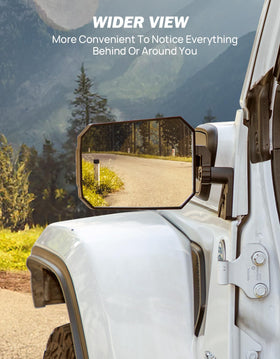 JOYTUTUS close-up of mirror glass offering distortion-free visibility benefit