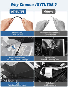 JOYTUTUS integrated emergency hammer shown breaking a tempered window for safety