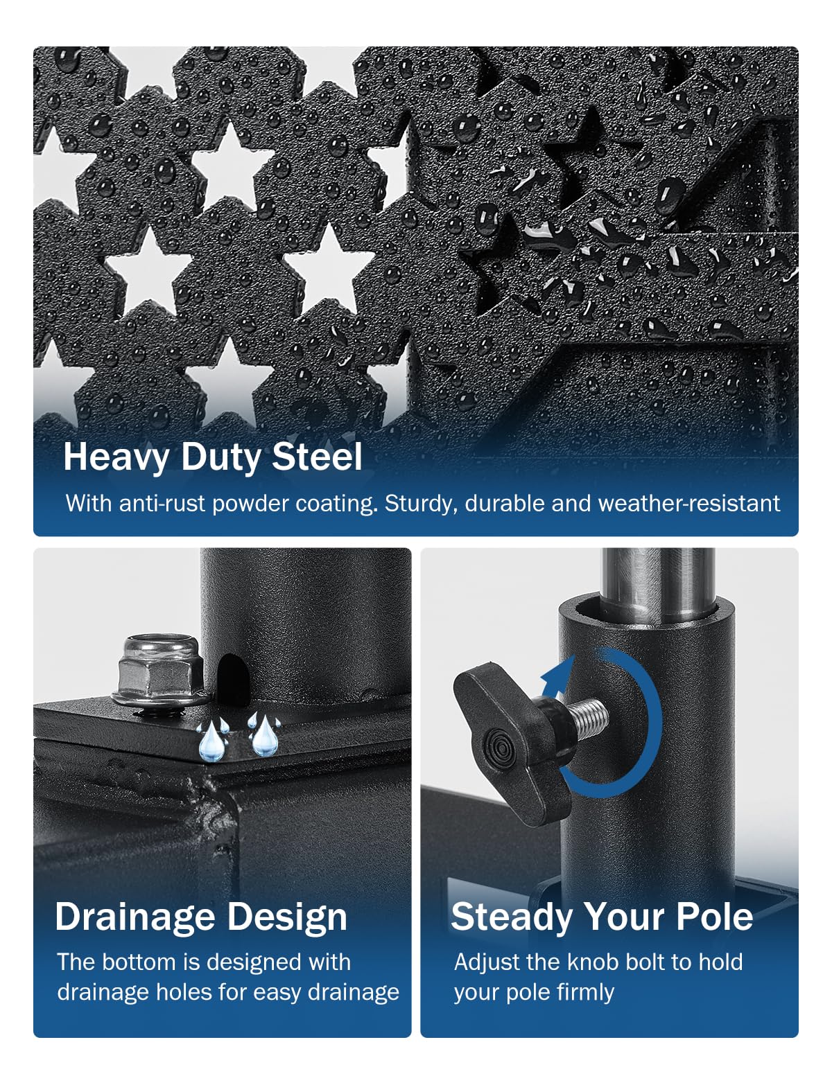 JOYTUTUS drainage holes detail preventing water buildup and reducing corrosion
