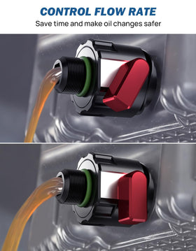 JOYTUTUS valve handle flow-control showing adjustable drainage to prevent spray