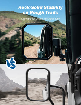 JOYTUTUS mirror folded flat to clear tight obstacles for safer passage