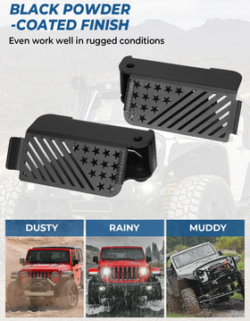 JOYTUTUS lifestyle image of Jeep with foot pegs at the beach showing comfort in use