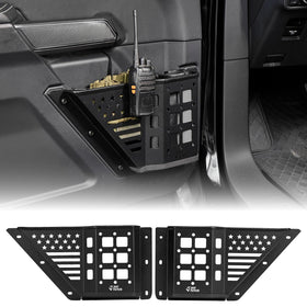 JOYTUTUS front view of door storage box showing fit and rugged finish enhancing storage