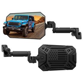 JOYTUTUS front-mounted mirror showing clear wider view and secure fit