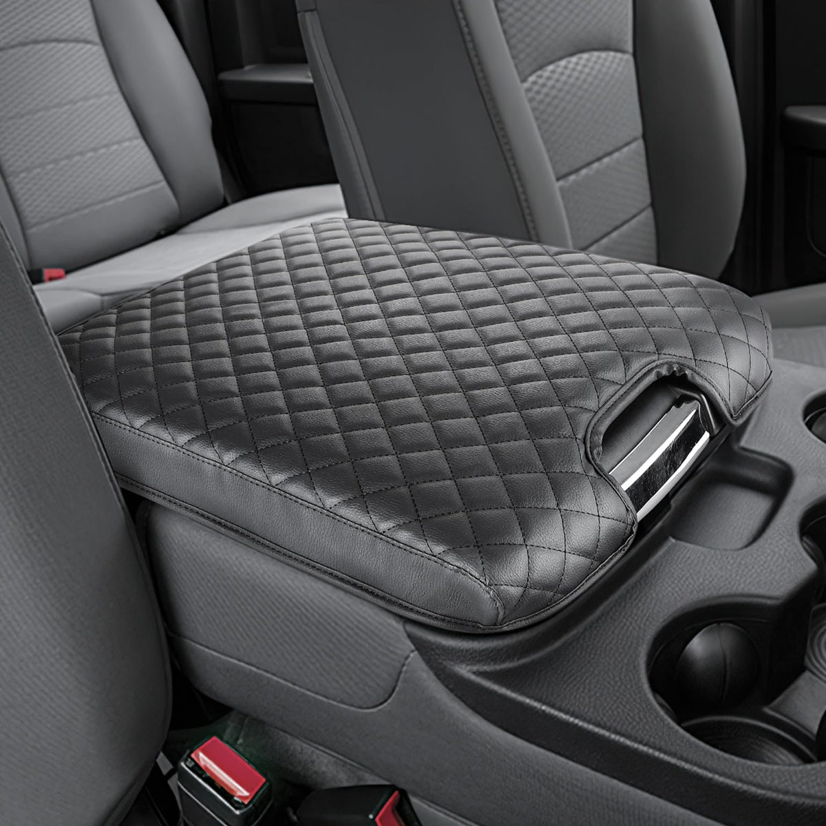 JOYTUTUS front view of console cover showing sleek leather look and protection