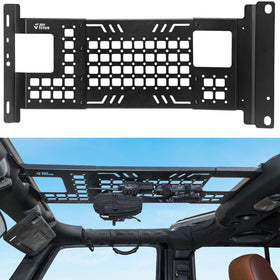 JOYTUTUS front panel installed inside Wrangler JK showing added storage benefit