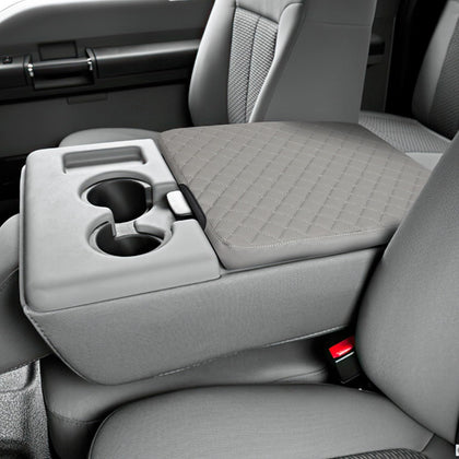 JOYTUTUS front view gray cover shows neat fit and protection for jump-seat console