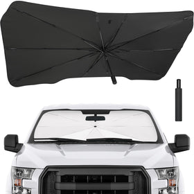 JOYTUTUS front view installed on Ford F150 showing full windshield coverage and sun reduction