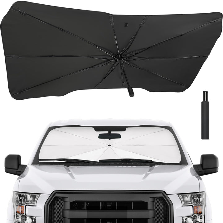 JOYTUTUS front view installed on Ford F150 showing full windshield coverage and sun reduction