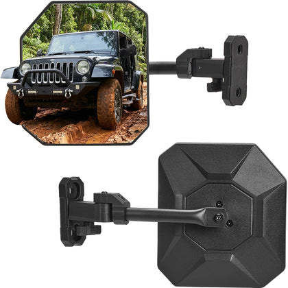 JOYTUTUS front mounted mirror on Wrangler for improved rear visibility
