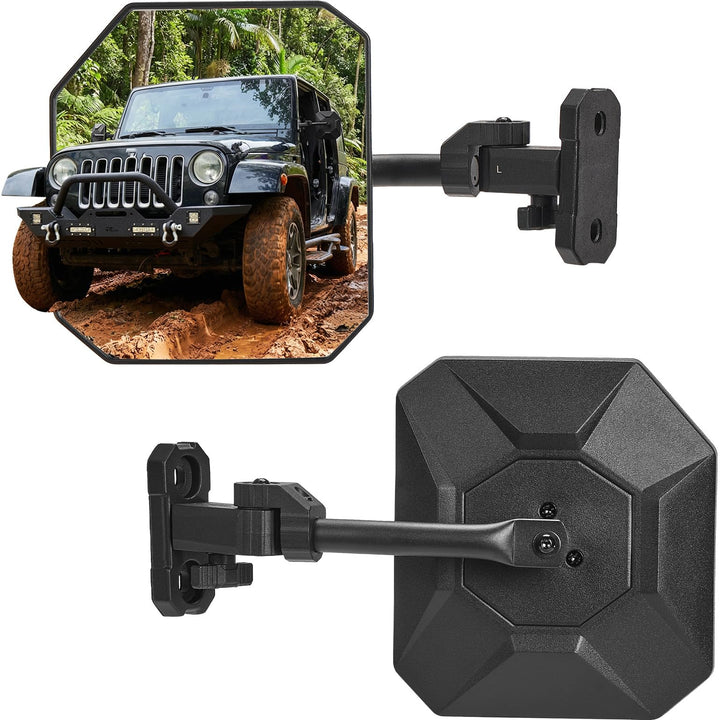 JOYTUTUS front mounted mirror on Wrangler for improved rear visibility
