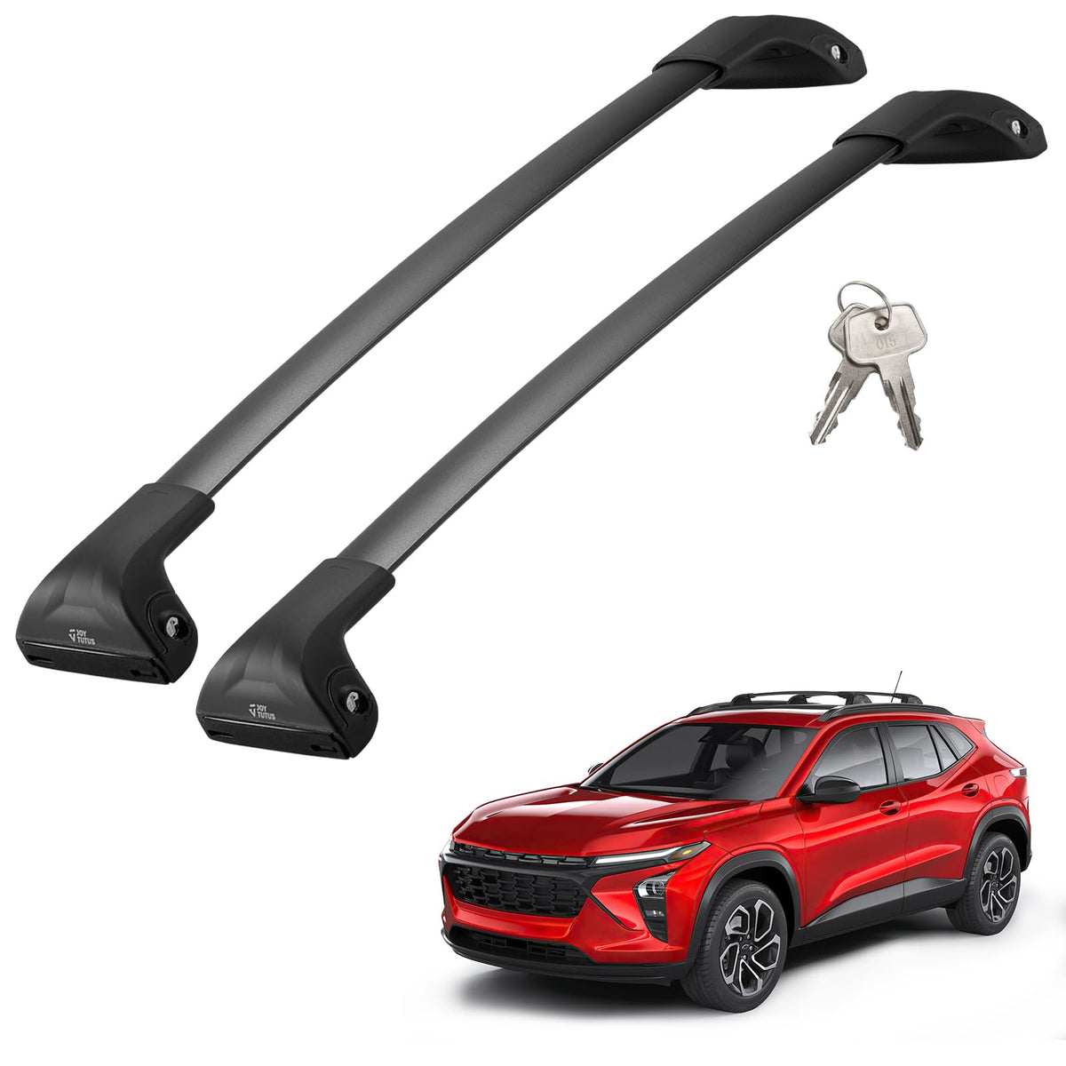 JOYTUTUS front view installed on Chevy Trax showing secure fit and extra cargo capacity