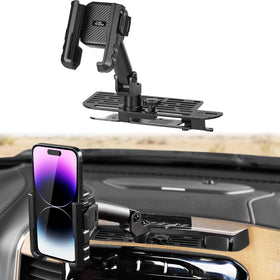 JOYTUTUS front view installed on RAM dashboard shows snug fit and control access