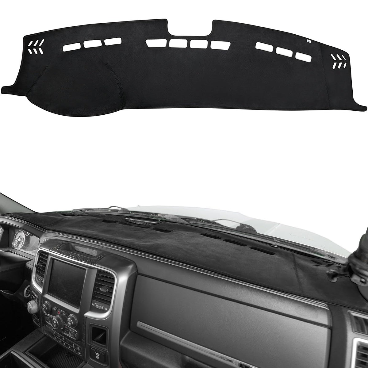 JOYTUTUS front view installed on Ram dash showing clean finished look and protection