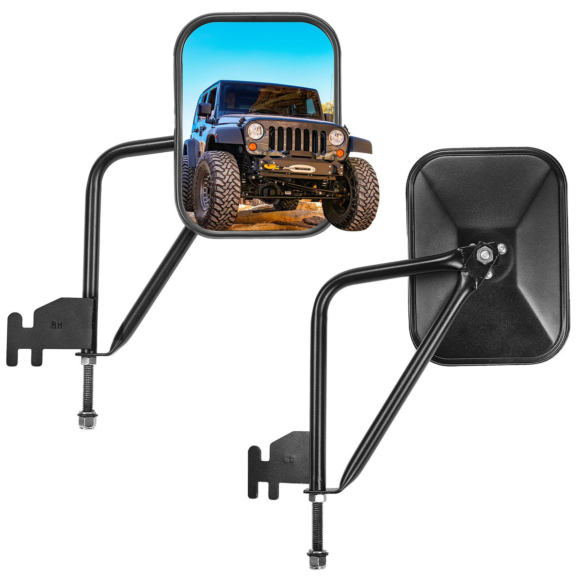 JOYTUTUS front view mounted mirror showing stable wide field of view