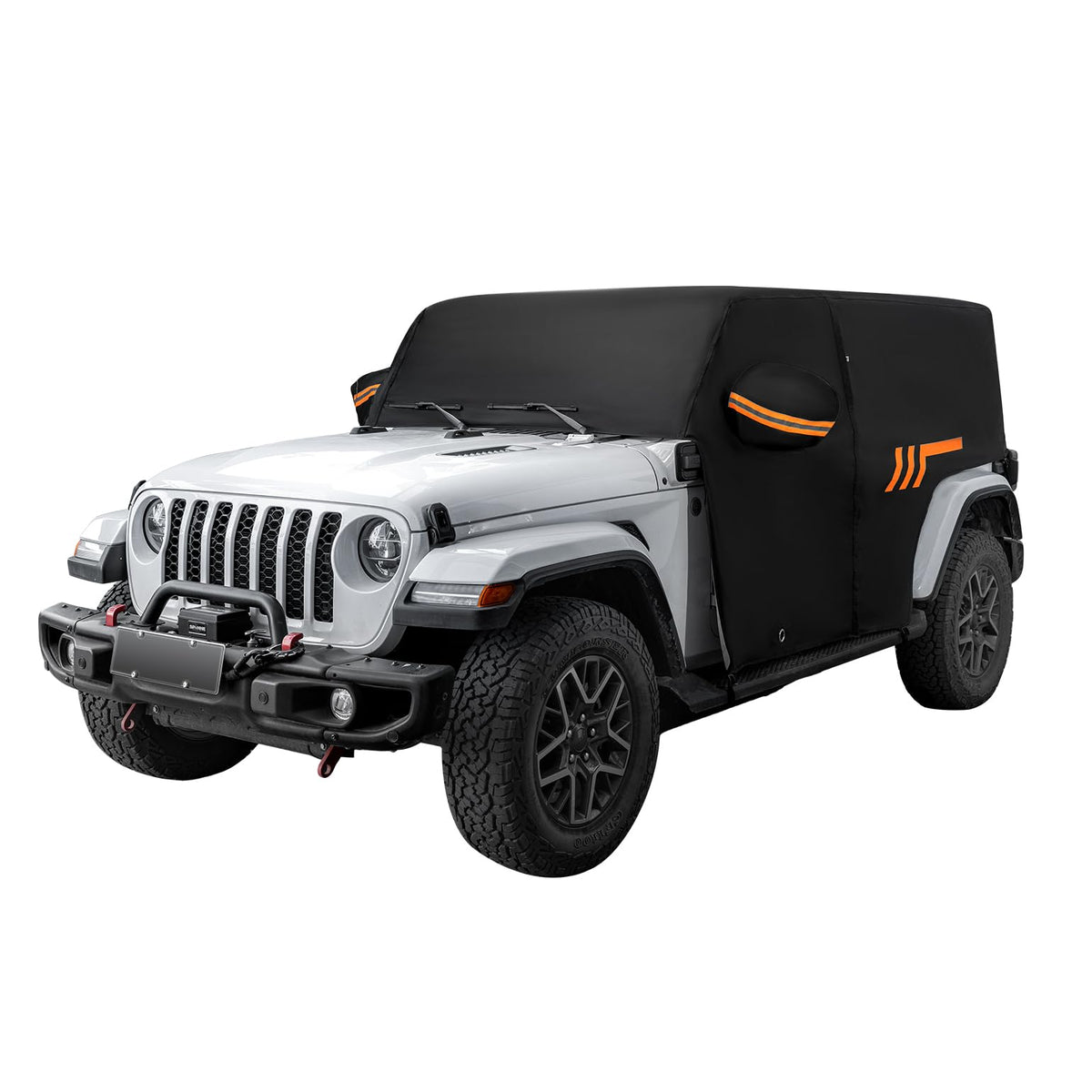 JOYTUTUS front view on Wrangler showing full-cab protection benefit