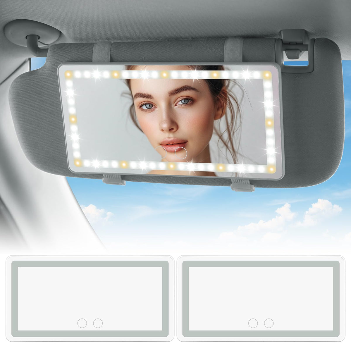 JOYTUTUS front view on visor showing even LED lighting and clear reflection benefit