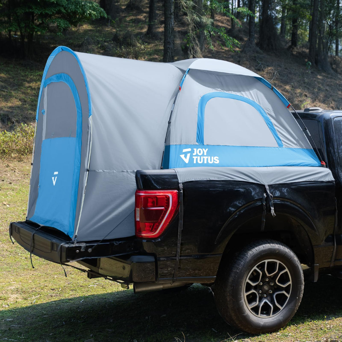 JOYTUTUS front view tent in truck bed showing shelter and convenience