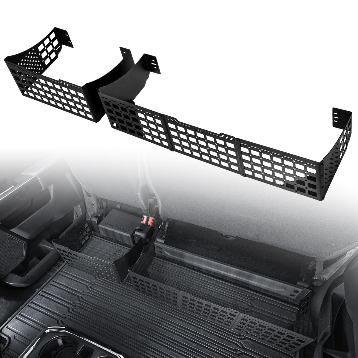 JOYTUTUS front view under seat panel showing clean fit and increased storage benefit