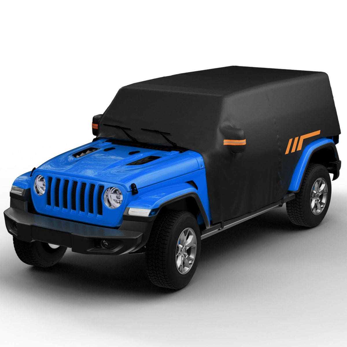 JOYTUTUS front view on Wrangler cab showing full coverage and protection