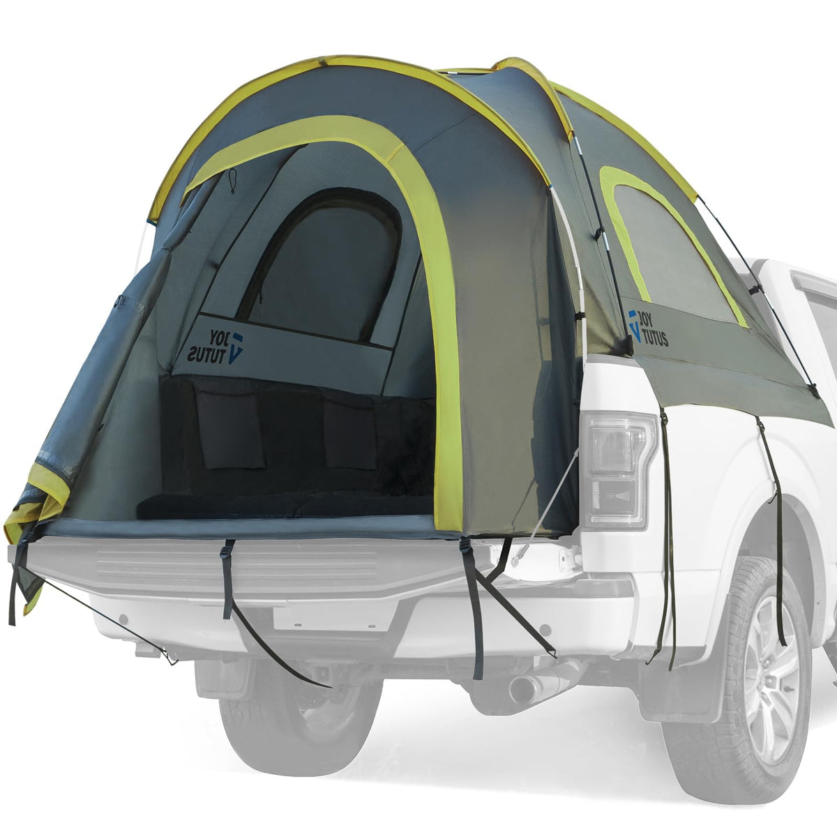 JOYTUTUS front view showing full tent coverage and easy access benefit