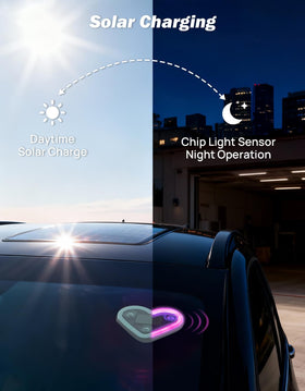 JOYTUTUS heart neon on car dashboard providing soft ambient lighting