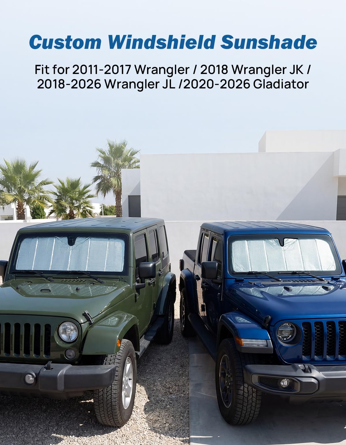 JOYTUTUS installed on Jeep front windshield reducing cabin heat