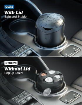 JOYTUTUS placed in car cup holder showing stable fit and convenience