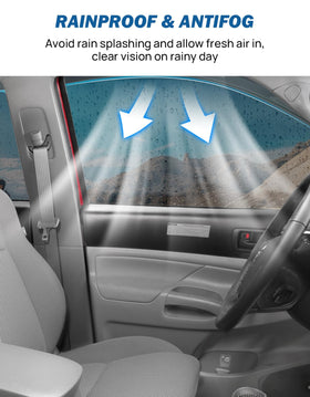 JOYTUTUS installed on driver front window reducing wind noise