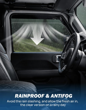 JOYTUTUS installed on driver front window showing rain diversion benefit