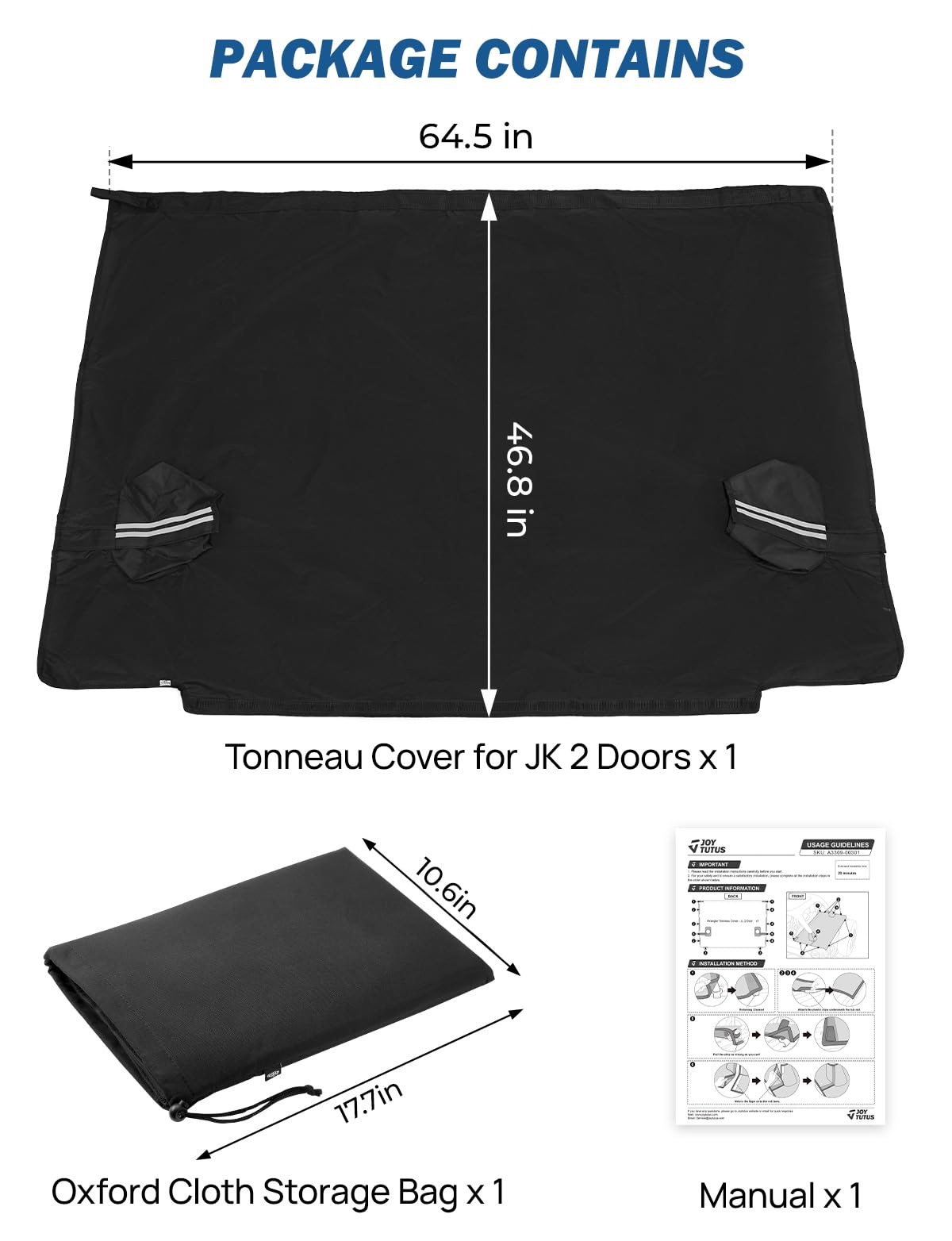 JOYTUTUS installed on Wrangler JK two-door demonstrating concealed cargo benefit