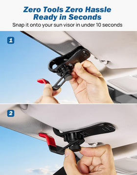 JOYTUTUS installed on car visor restoring clear windshield visibility
