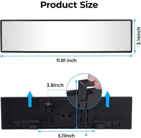 JOYTUTUS mirror installed in SUV showing wider rear visibility benefit