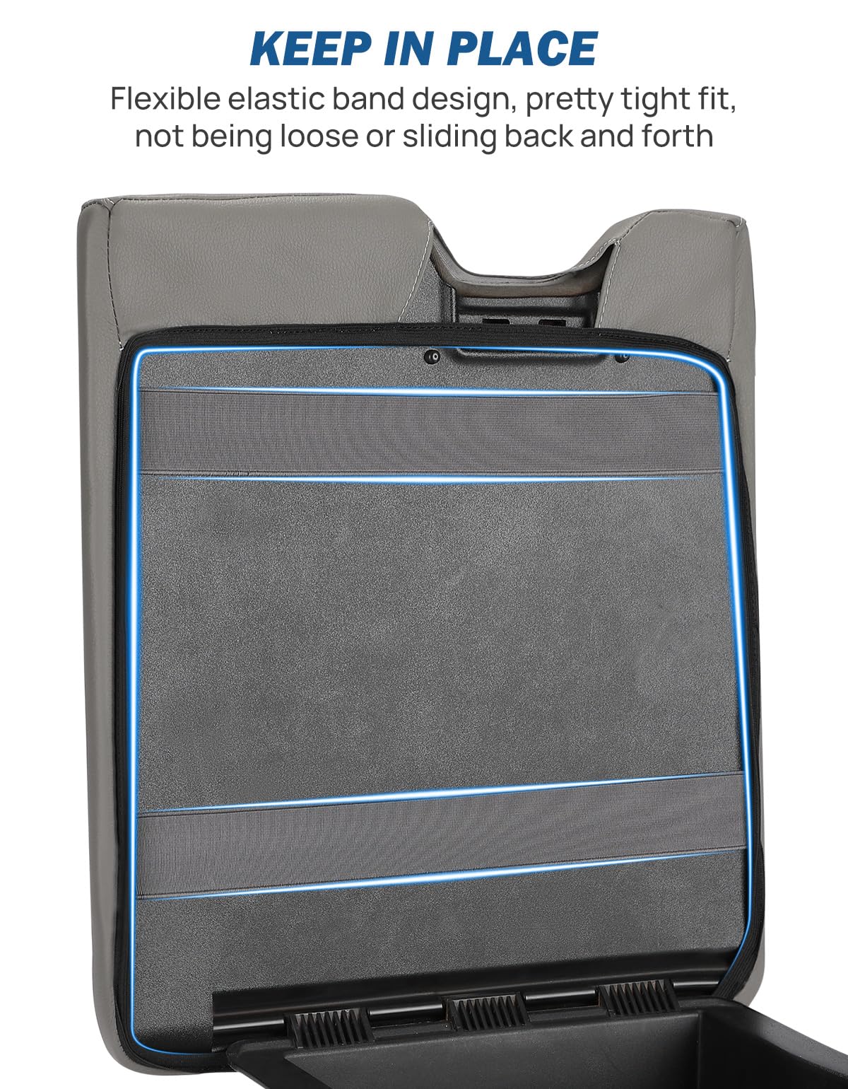 JOYTUTUS installed on jump-seat console top view providing added arm comfort