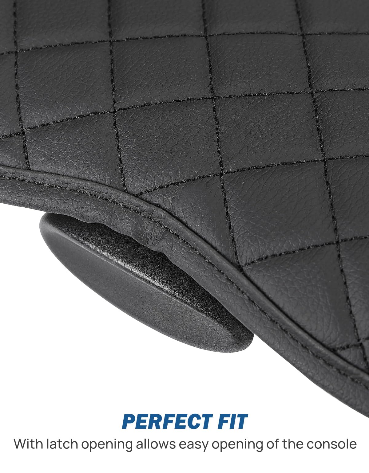 JOYTUTUS cover installed on Ram jump-seat console demonstrating snug no-slip fit