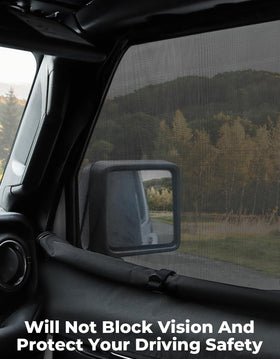JOYTUTUS installed on Wrangler front side window demonstrating quick fit